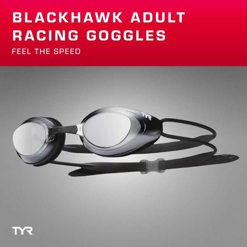 TYR Blackhawk Racing Swim Goggles - Adult Swimming Goggles for Men and Women - Anti-Fog, UVA/UVB Protection, Watertight - Available Mirrored or Non-Mirrored - Image 2